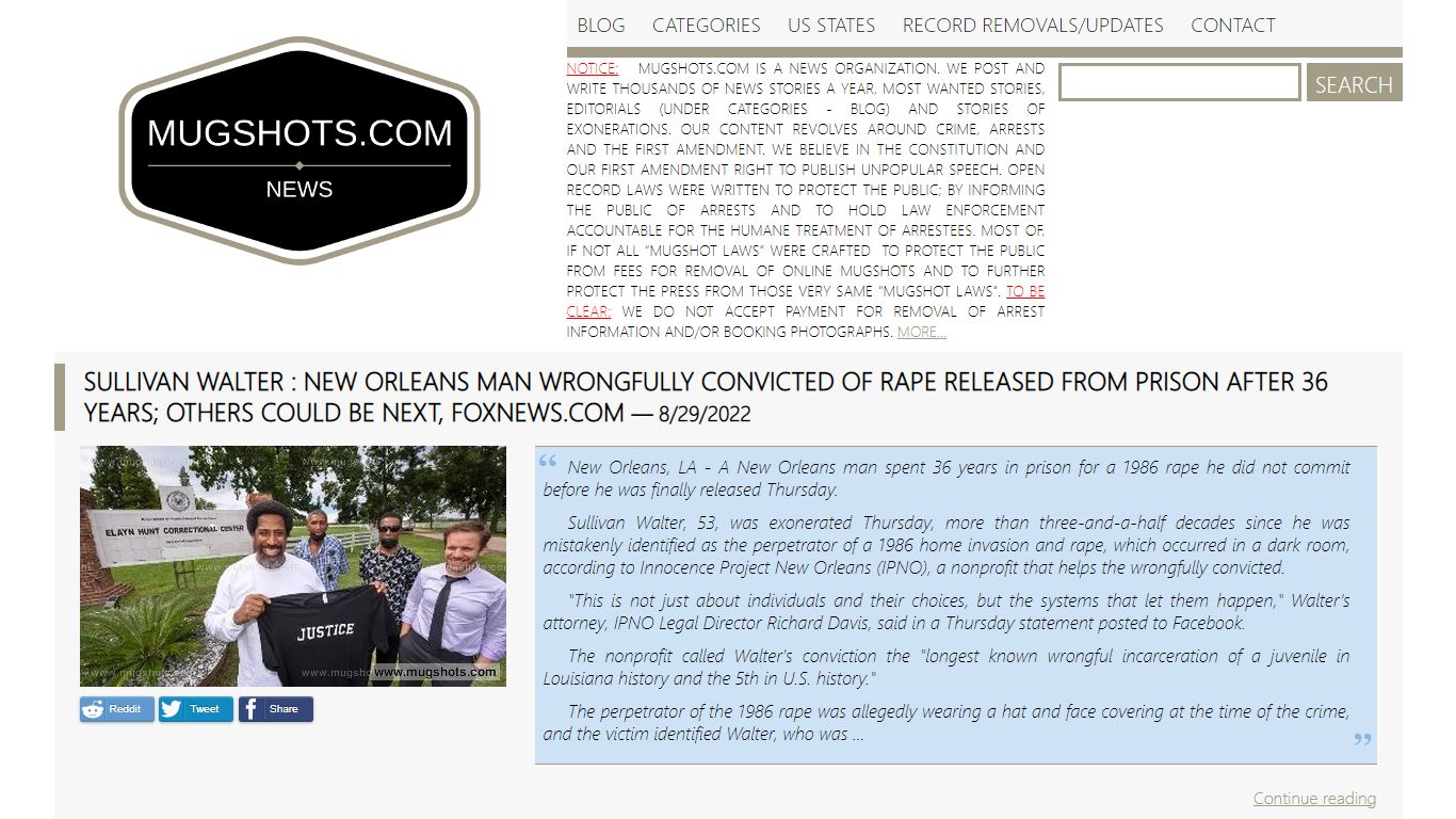 Best search engine for True crime stories | Mugshots.com